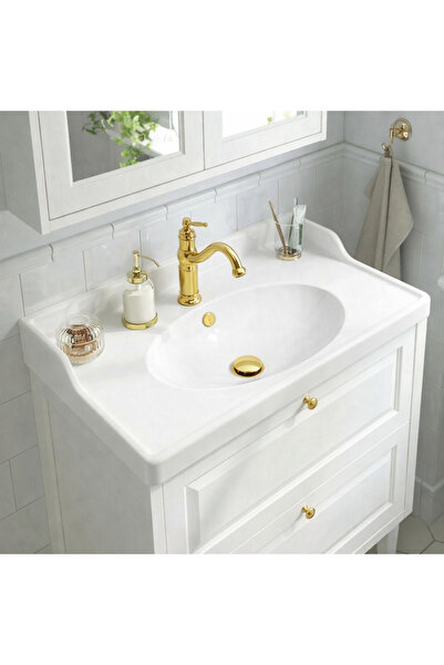 DUREVO صنبور حمام عتيق الطراز بلون ذهبي لامع