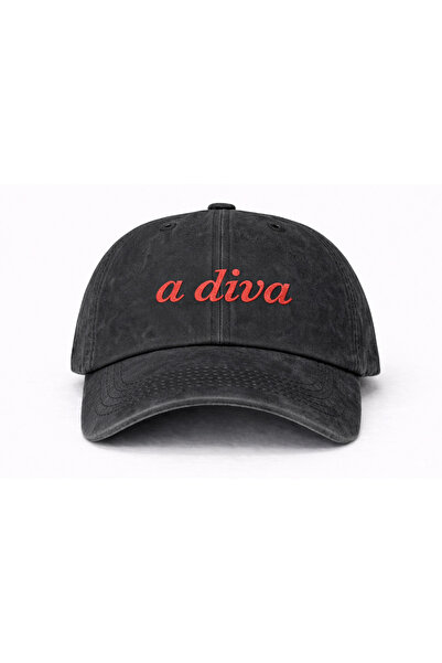 Tresore ''A Di̇va'' Embroidered Washable Cap /''A Di̇va'' Embroidered Washed Cap