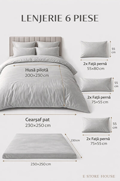 6-Piece Damask Bedding Set with Elastic, Casa Pucioasa, Fine Damask, Luxury Hotel Style, 4 Pillows miniatura 4