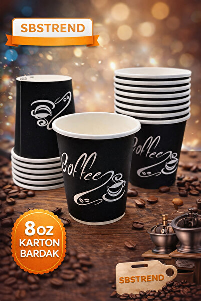 SBStrend 8 Oz Kalın Gramaj Coffee Etkinlik Parti Karton Kâğıt Bardak koli 200...