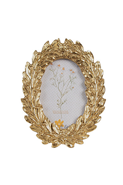 Clayre & Eef Golden Photo Frame for Table or Wall