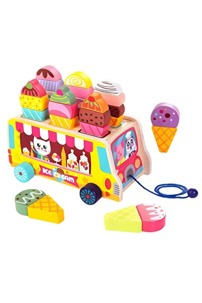 Flippy Montessori Educational Toy, Flippy, Ice Cream Truck Model, 22 x 11 x 1...