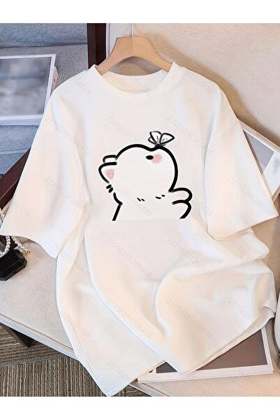 GALASHOP 100% Pure Short Sleeve T-Shirt for Women, Butterfly and Kitten Print