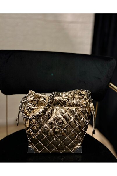 Liora Luxe Golden Glam Kapitone Bag