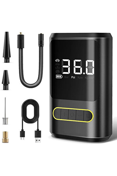 Generic Tyre Air Pump For Car & Bike | 150 Psi | 6000 Mah | Digital Display |...