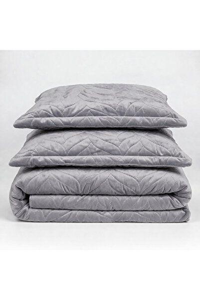 Meltem Quilted Velvet Duvet Cover 220x240 + 2 Pillowcases 50x70, Set of 3 Pieces