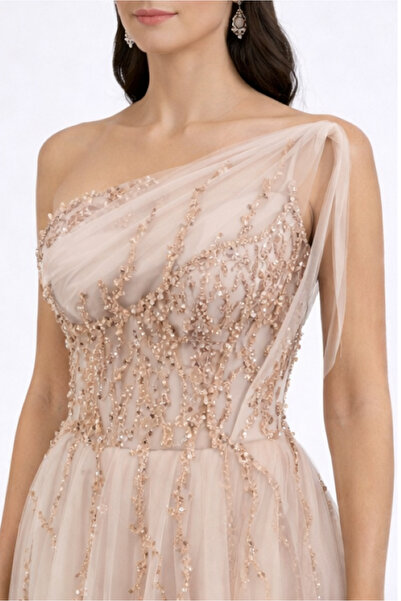 Niobe KADIN ABİYE PRENSES MODEL TÜL YAKA İŞLEME DETAYLI ŞI DAVET-NİŞAN-MEZUNİ...