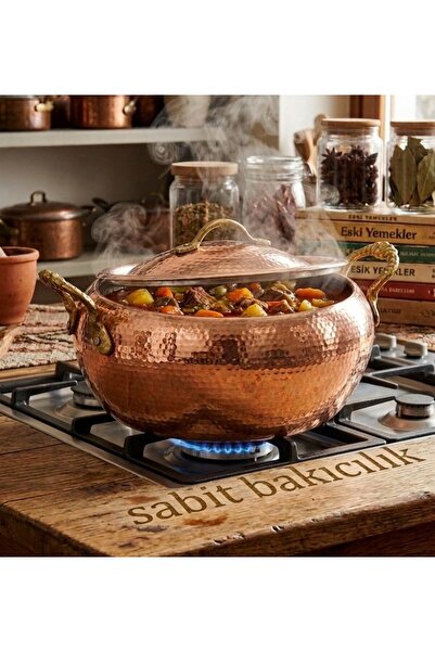 Sabit Bakırcılık Copper Casserole Pot 3000 ml
