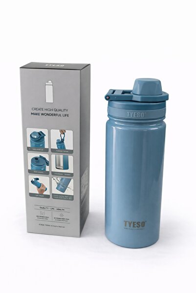 OEM TYESO stainless steel thermos bottle, vacuum insulation, flip-top lid, Bl...