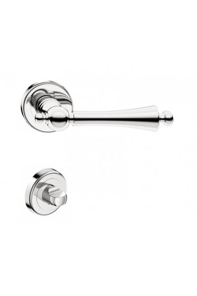 THG CENTURY Χρωμιωμένες Λαβές Πόρτας με Ροζέτα WC