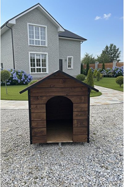 Empressco Büyük Irk Köpekler İçin Ahşap Kulübe, Dayanıklı ve Şık Tasarım