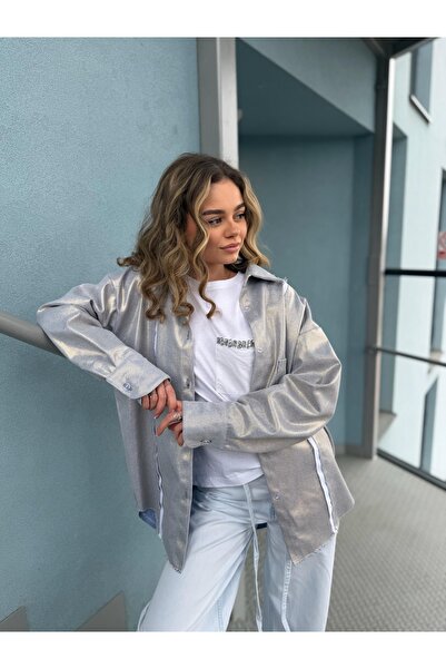 Classy Store Blue Denim Oversized Shirt