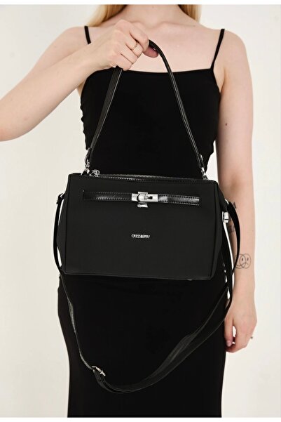 CRESSBERRY Women's Hand and Shoulder Bag, Crossbody Bag with Lock Accessory, ...