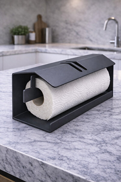 mee wall art حامل مناشف المطبخ العصري - حامل مناشف ورقية أفقي من المعدن المقا...