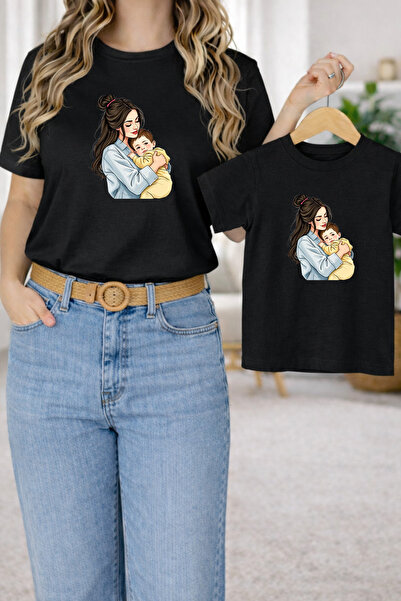 LORVEX Μπλουζάκι Mother Daughter Combination Oversize – Μπλουζάκι με στάμπα M...
