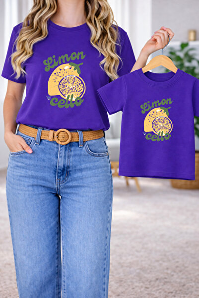 LORVEX Tricou Mamă-Fiică Combinație Oversize – Tricou cu imprimeu Mamă și Cop...