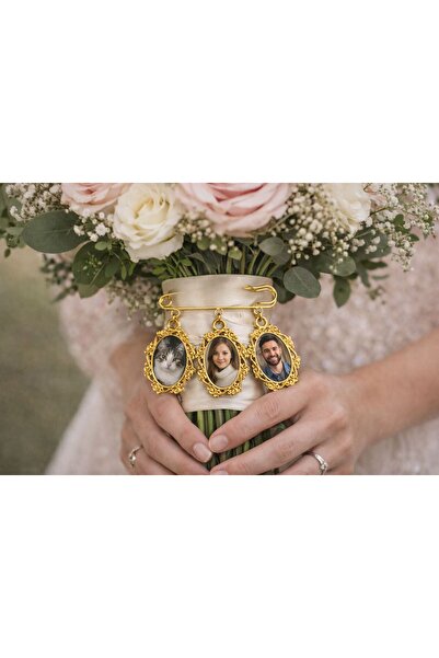 Shop Asiyan Fotoğraflı Hatıra İğnesi, Gelin Çiçeği Aksesuarı, Anı Çerçevesi, ...