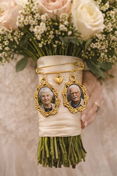 Shop Asiyan Fotoğraflı Hatıra İğnesi, Gelin Çiçeği Aksesuarı, Anı Çerçevesi, ...