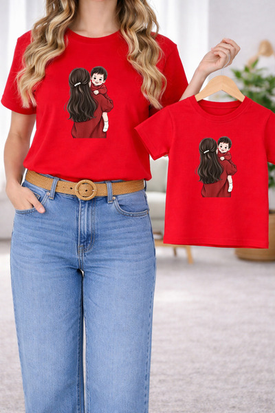 LORVEX Μπλουζάκι Mother Daughter Combination Oversize – Μπλουζάκι με στάμπα M...