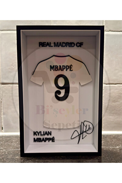 Bi'şeyler Sepeti Kylian Mbappé - Real Madrid CF - Forma İmzalı Çerçeve Hediye...