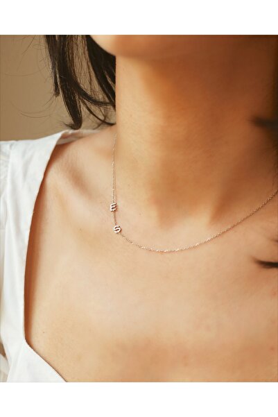 art and crafts jewelry 925 Ayar Gümüş 2 Harfli Köprücük Kolye