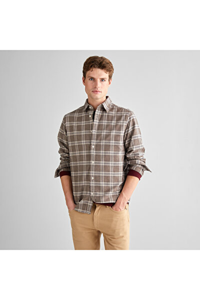 Gant Erkek Beyaz Regular Fit Bisiklet Yaka Gömlek