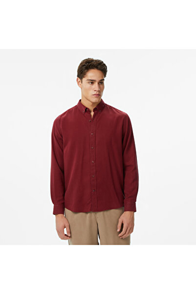 Nautica Erkek Bordo Classic Fit Gömlek