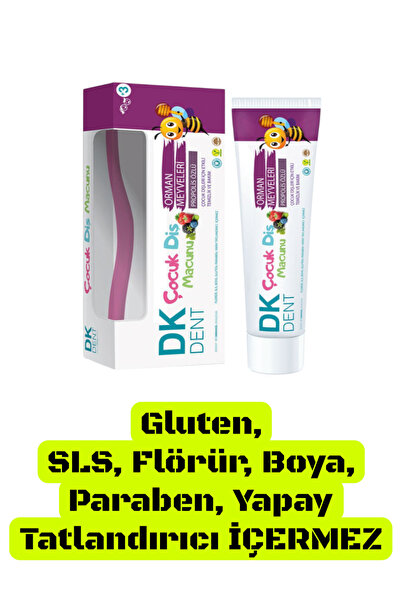 KMS HOME DK Dent Propolis Çocuk Diş Macunu Ve Diş Fırçası Vegan 50 ml Orman M...