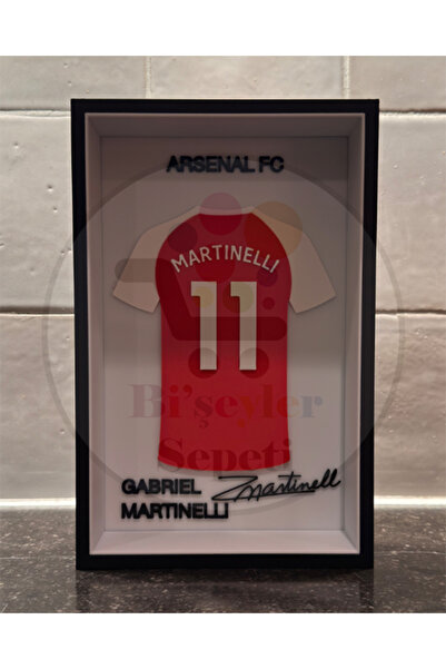 Bi'şeyler Sepeti Gabriel Martinelli - Arsenal FC - Forma İmzalı Çerçeve Hediy...
