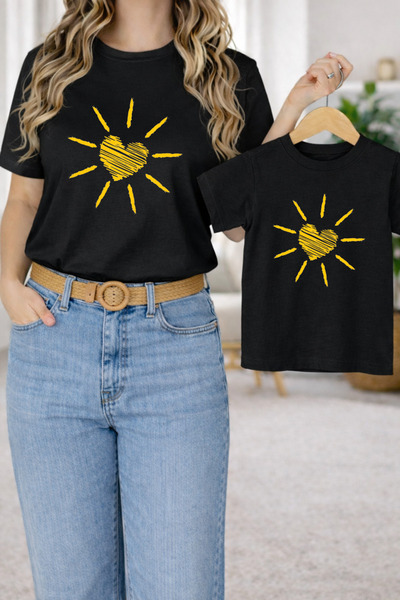 LORVEX Μπλουζάκι Mother Daughter Combination Oversize – Μπλουζάκι με στάμπα M...