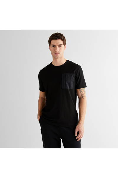 Gant Erkek Siyah Regular Fit Bisiklet Yaka T-Shirt