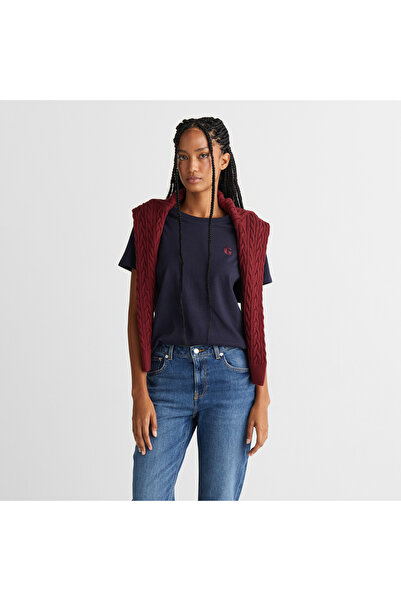 Gant Kadın Lacivert Regular Fit Bisiklet Yaka T-Shirt