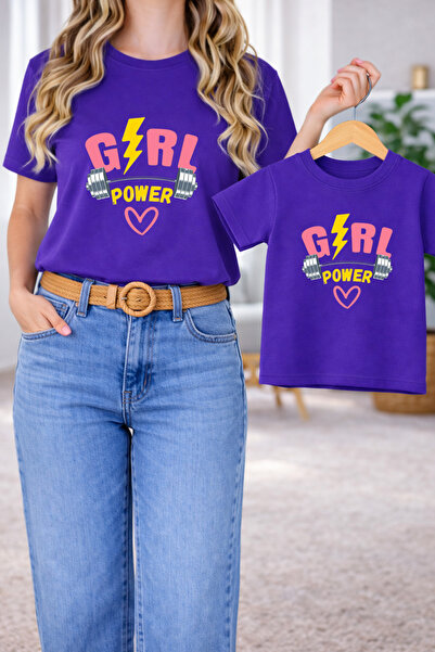 LORVEX Tricou Mamă-Fiică Combinație Oversize – Tricou cu imprimeu Mamă și Cop...