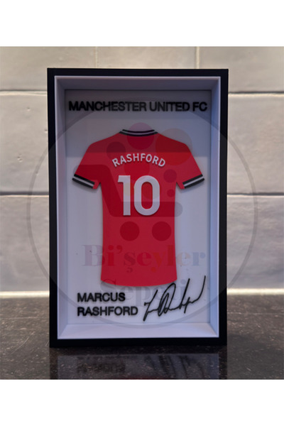 Bi'şeyler Sepeti Marcus Rashford - Manchester United - Forma İmzalı Çerçeve H...