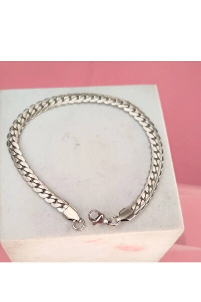 ESJ Stainless Steel Snake Back Cuban Style Unisex Bracelet 6 mm 21+5 cm