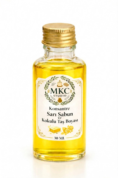 MKC STUDIO Konsantre Sarı Sabun Bazı ve Kokulu Taş Boyası 30 ml - Yüksek Pigm...