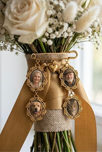 Shop Asiyan Fotoğraflı Hatıra İğnesi, Gelin Çiçeği Aksesuarı, Anı Çerçevesi, ...