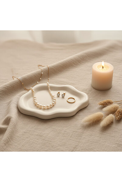 OEM Decorative Tray from Soft Wave Ceramic Powder – Handmade, Candle Holder, ...