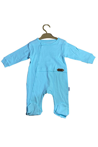 OEM Simple baby jumpsuit with ribbed texture and side closure
