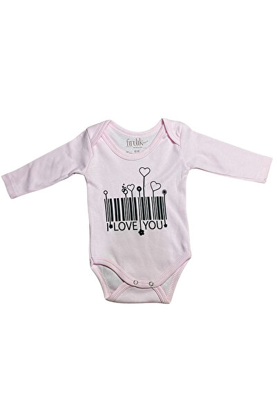 OEM Baby bodysuit with long sleeves and "Love You" print