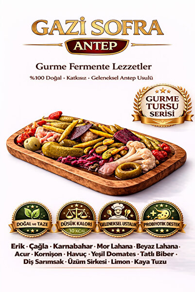 gazisofraantep Karışık Turşu 10 Sebzeli/ Gurme , Kütür Antep Lezzeti 3000 CC