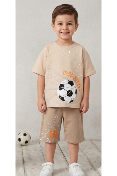 BEGONYA BEBECE KIDS Boy's Double Combed Cotton Set, Combed Cotton Shorts, Sum...