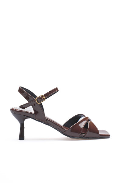 Long Star Women's Heeled Sandals - Mirror-Like Finish, Thick Heels, Comfortab...