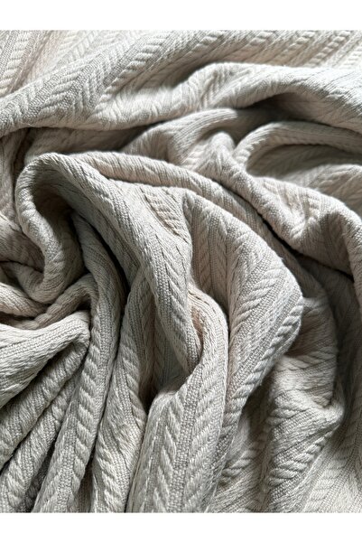 oskatekstil %100 Pamuk Örgü Pike Kumaş – 1 Adet (240x100 cm) Kesilmiş – Yumuş...