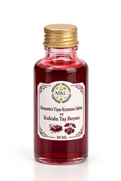 MKC STUDIO Konsantre Vişne Kırmızısı Sabun Bazı ve Kokulu Taş Boyası 30 ml - ...