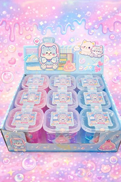 hamiyetkirtasiye Kedi Figürlü Simli ve Pullu İthal Slime