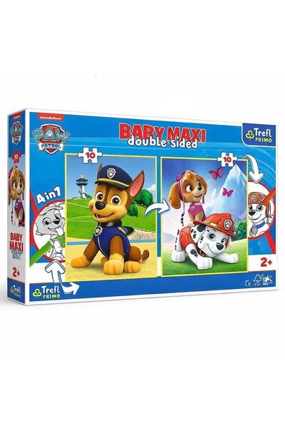 ARAD PRO Trefl Baby Maxi Paw Patrol 2'si 1 Arada Çift Taraflı Dev Puzzle ve B...