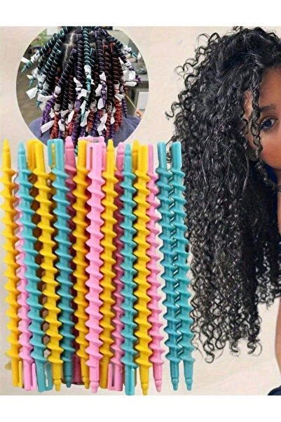 EKİDORA Women's Ionic Spiral Hair Curler Set 30 Pieces Heat-Free Natural Curl...