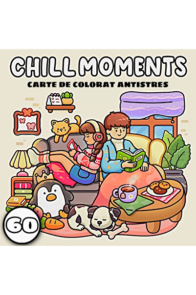 COZY Coloring book - 60 illustrations - Chill Moments