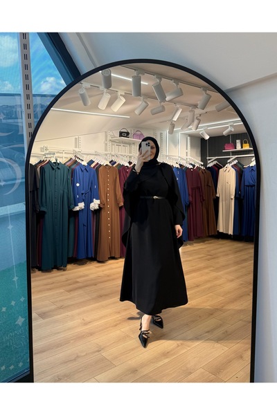 Kağanbutik Pelerin ve Kemerli Abiye Elbise